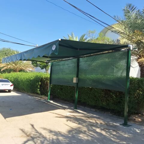 سایبان برقی جمع شونده حیاط برای فضای باز در اهواز