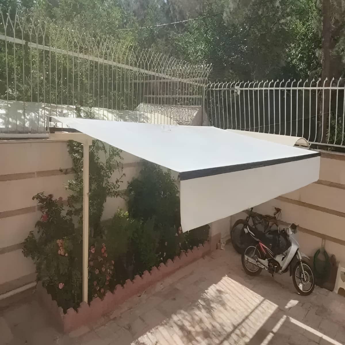 سایبان برقی در اهواز با سیم کشی ایمن موتور
