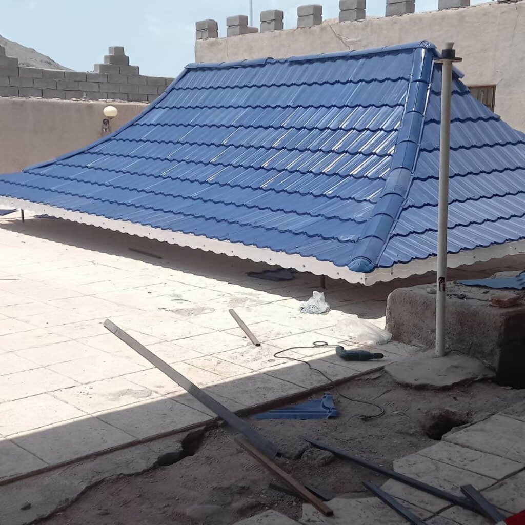 آردواز دکوراتیو در اهواز با نورپردازی خطی ورودی