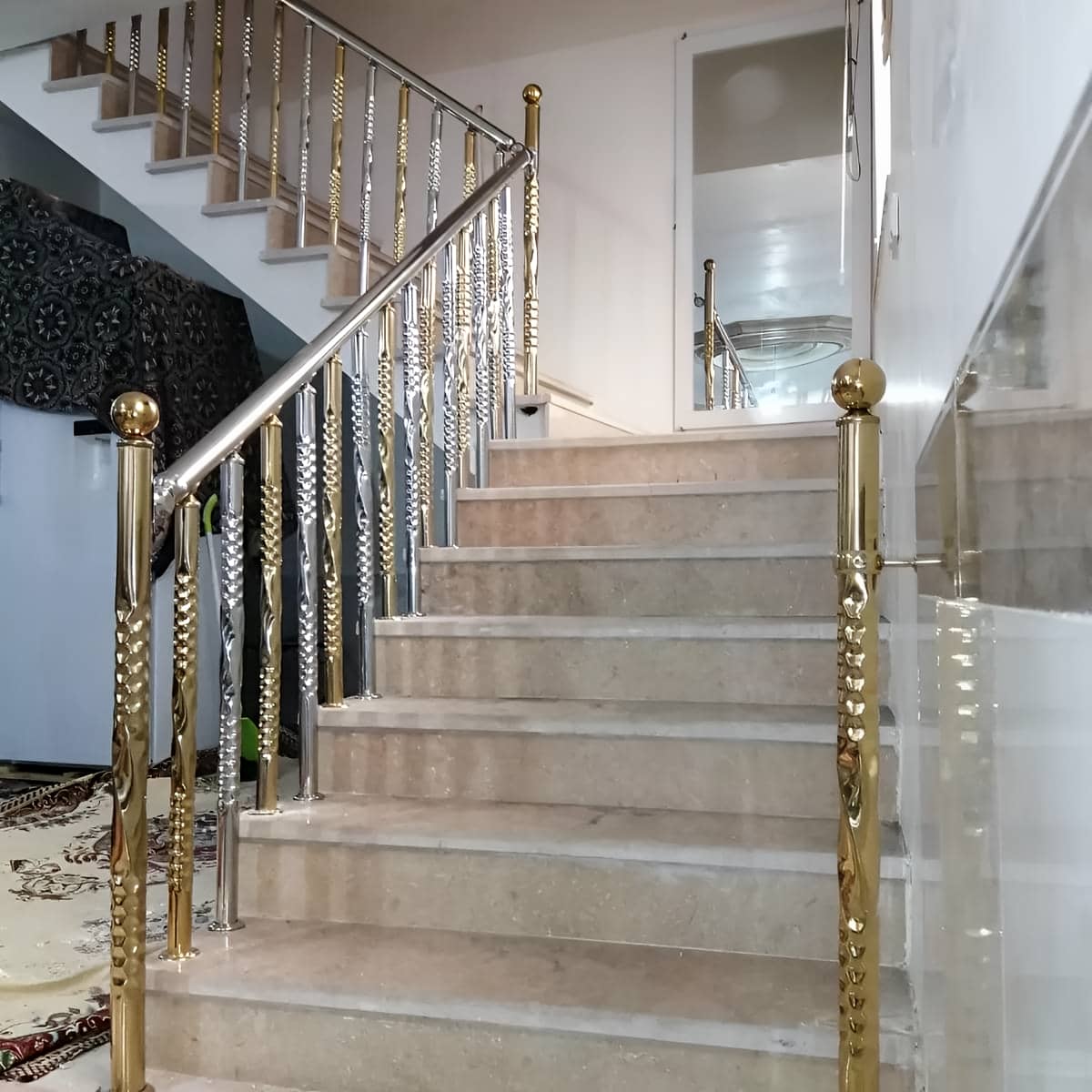 نرده استیل تراس با پایه مقاوم در اهواز