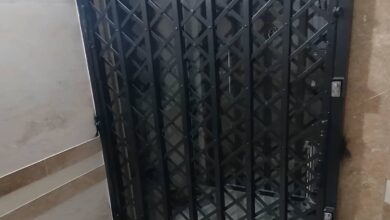 10 مدل درب آکاردئونی سفید طلایی در اهواز