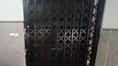 14 نمونه حفاظ آکاردئونی دو جداره ورودی در اهواز
