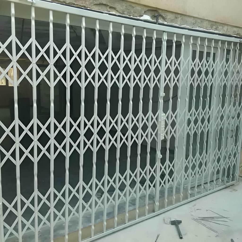 حفاظ آکاردئونی دو جداره ورودی با رنگ کوره ای در اهواز حفاظ آکاردئونی دو جداره ورودی با رنگ کوره ای در اهواز