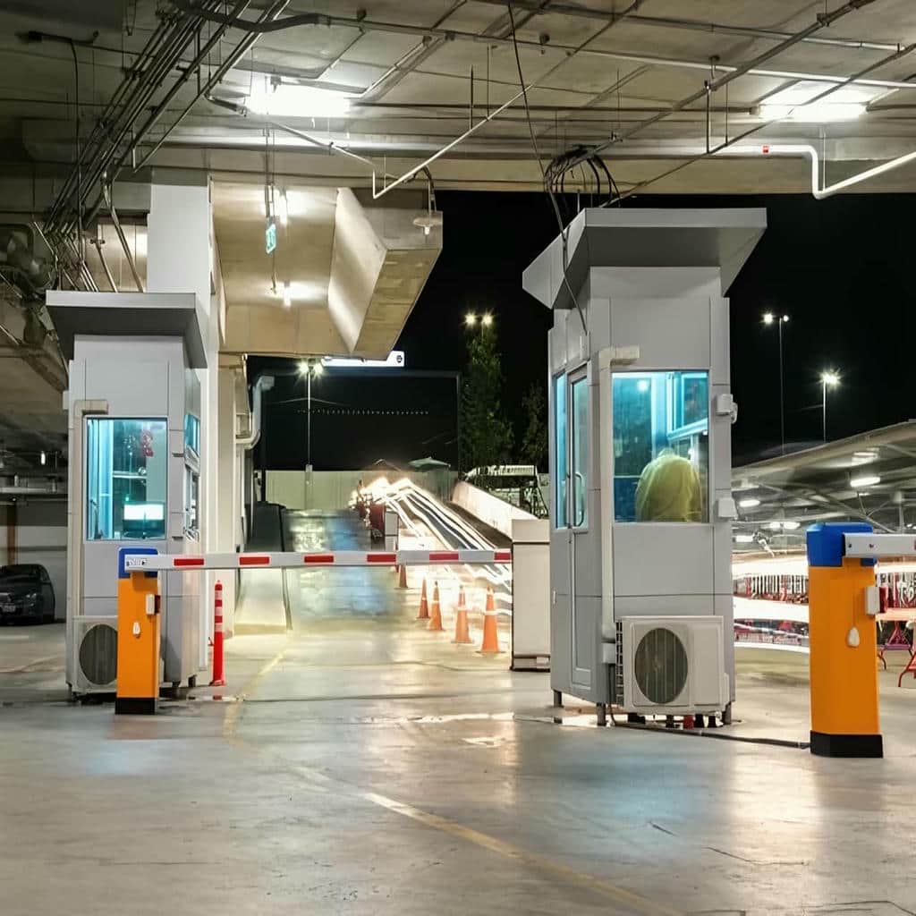 اجرای راهبند بازویی LED دار برای پارکینگ اداری در اهواز