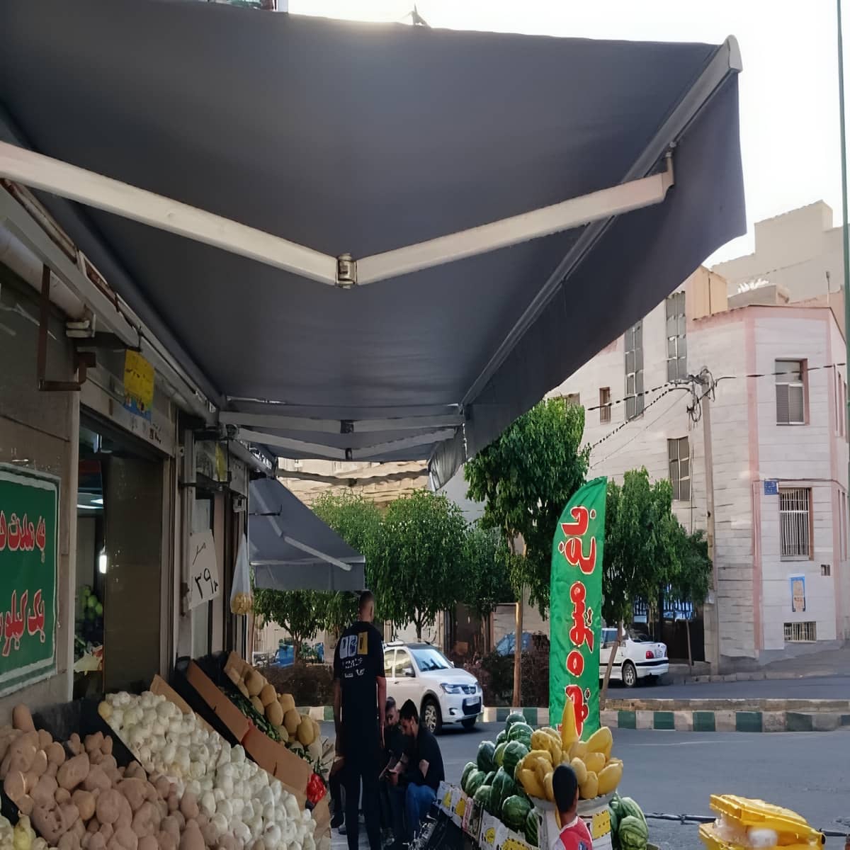 سایبان برقی برای ورودی خانه در اهواز