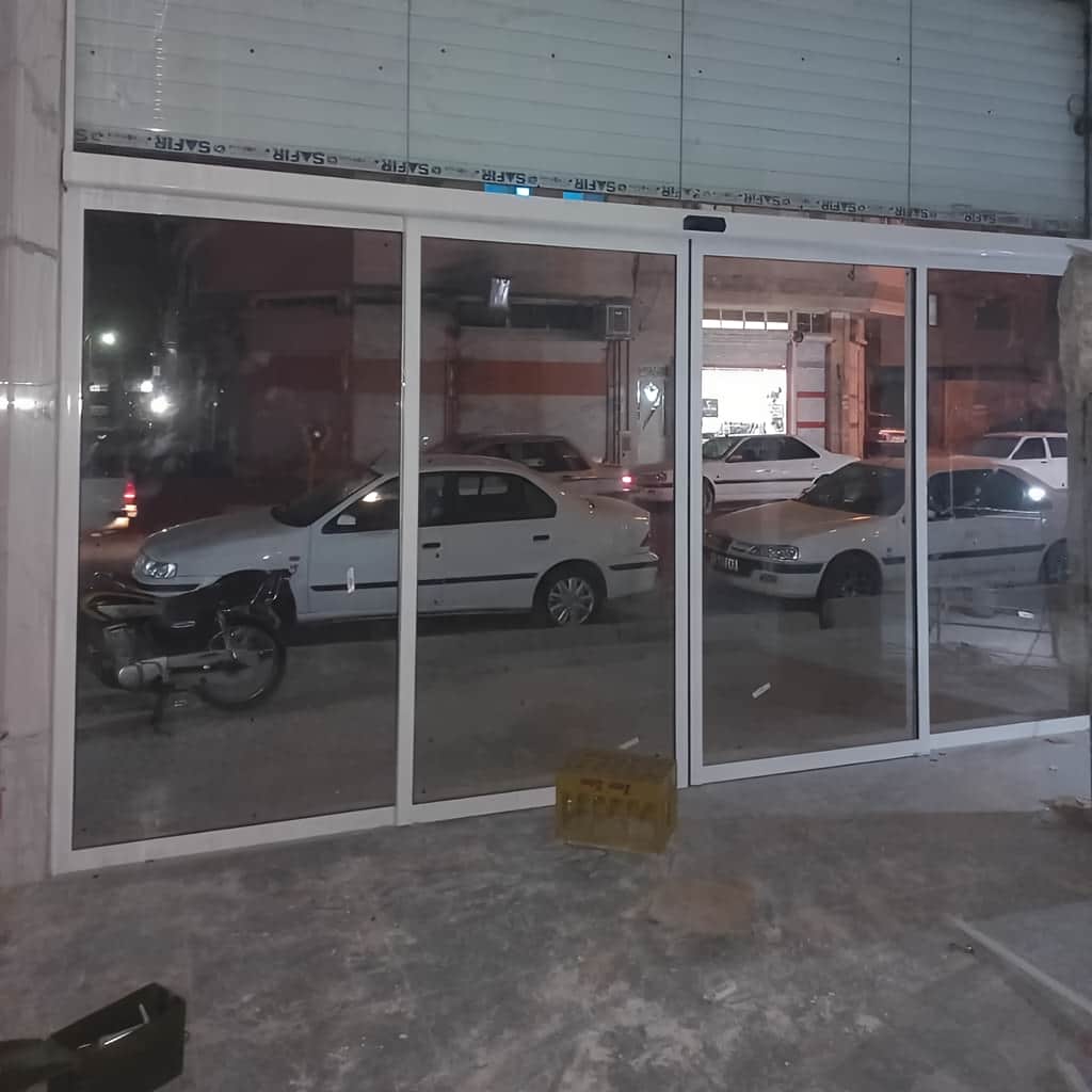 درب شیشه ای سکوریت اتوماتیک تک لنگه ورودی در اهواز