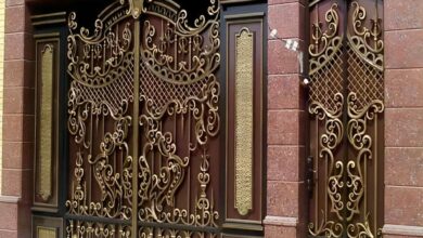14 طرح درب فلزی مدرن پنل مشبک در اهواز