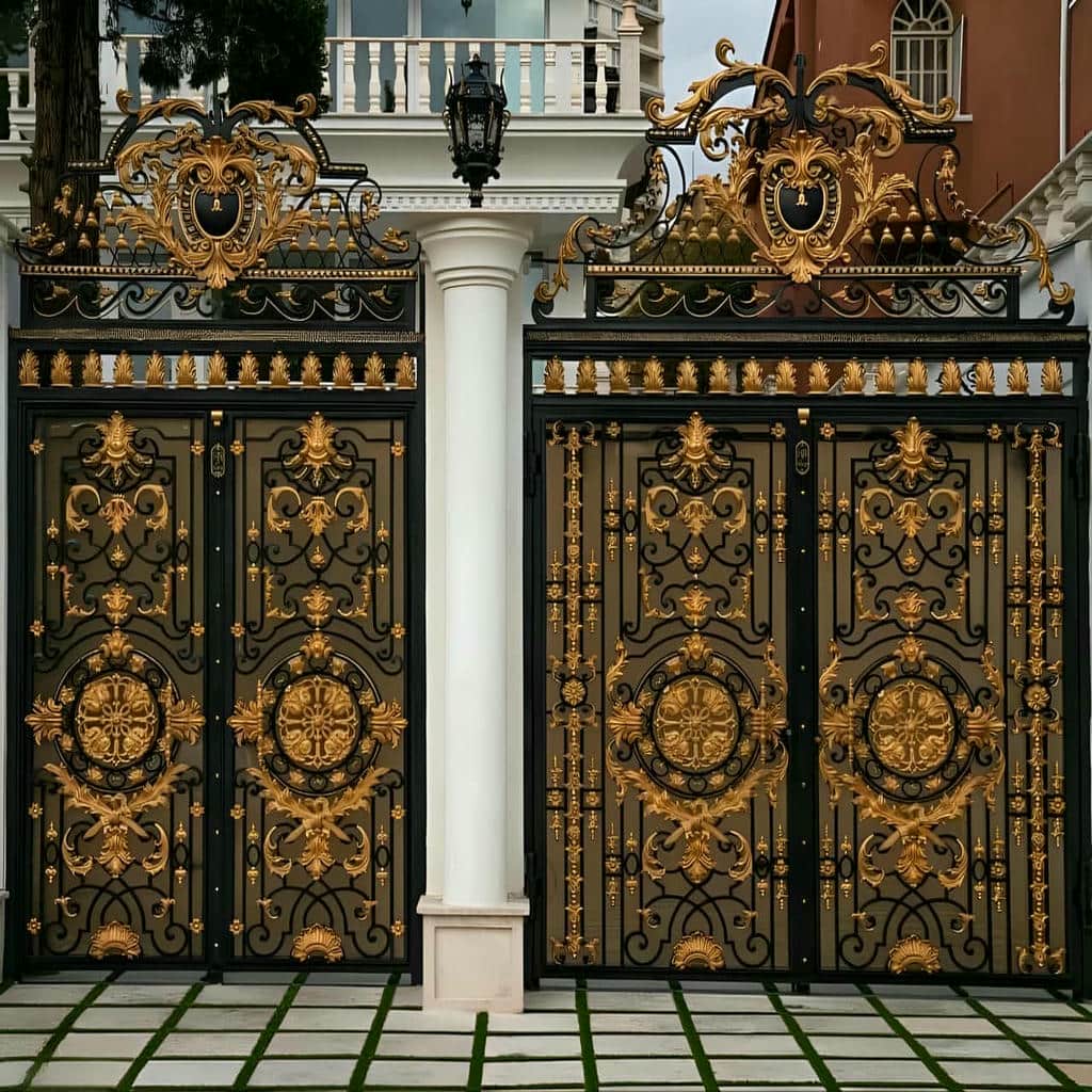 خدمات نصب درب حیاط طاق دار دو لنگه در اهواز