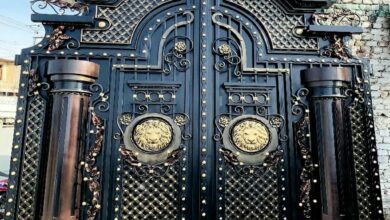 8 نمونه درب حیاط CNC پنل مشبک در اهواز