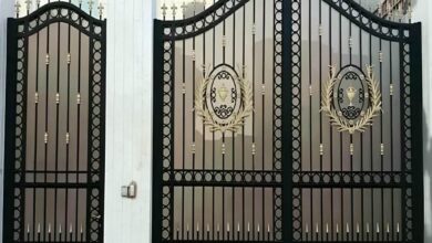 13 طرح درب پارکینگ فرفورژه نمای رومی در اهواز