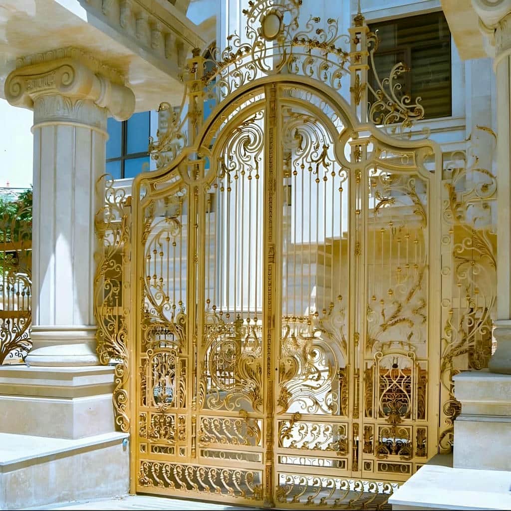 درب باغ فلزی لولایی دو لنگه ساده در اهواز