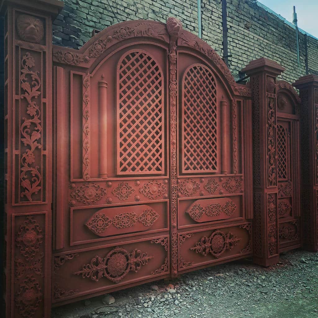 درب فلزی پارکینگ مینیمال خطی با پوشش یکدست در اهواز درب فلزی پارکینگ مینیمال خطی با پوشش یکدست در اهواز