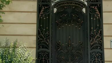 12 نمونه درب آهنی ساده قاب دار در اهواز