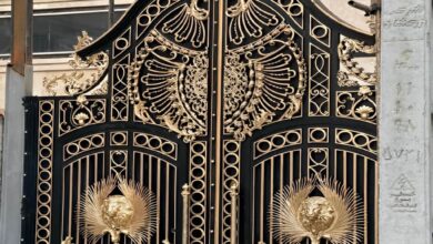 9 طرح درب ساختمان مدرن نمای سنگ در اهواز