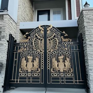 14 نمونه درب پارکینگ آهنی ریلی در اهواز