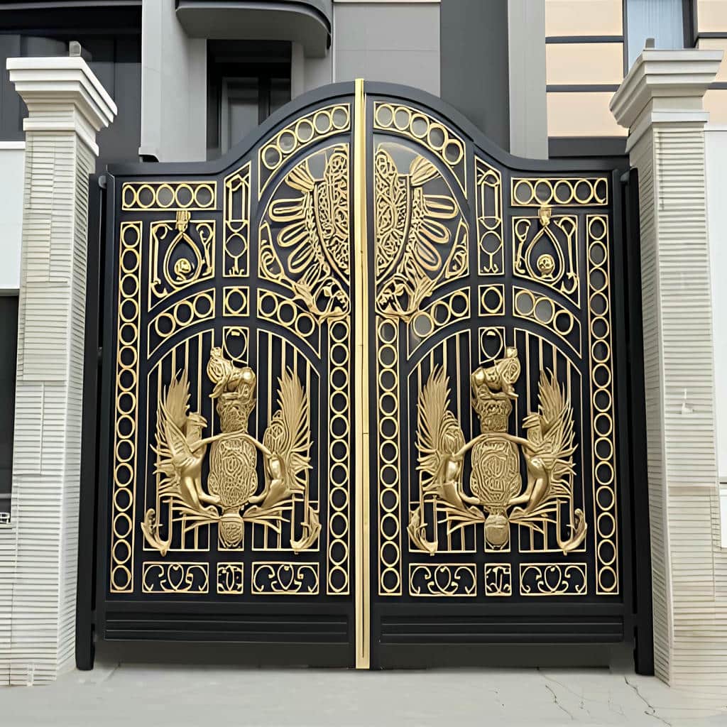 درب فلزی ریلی باغ ترکیب ورق و پروفیل در اهواز