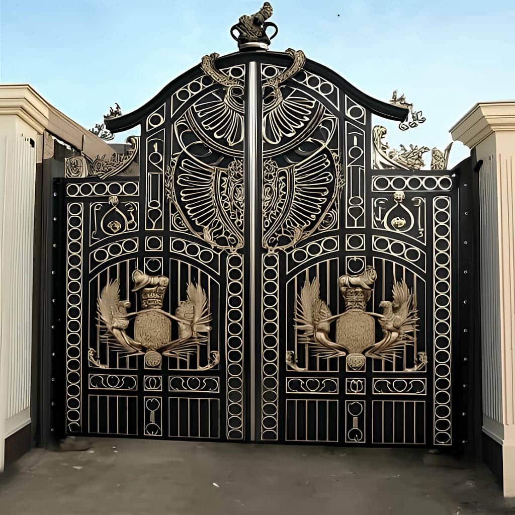 اجرای درب حیاط پانل دار هندسی در اهواز