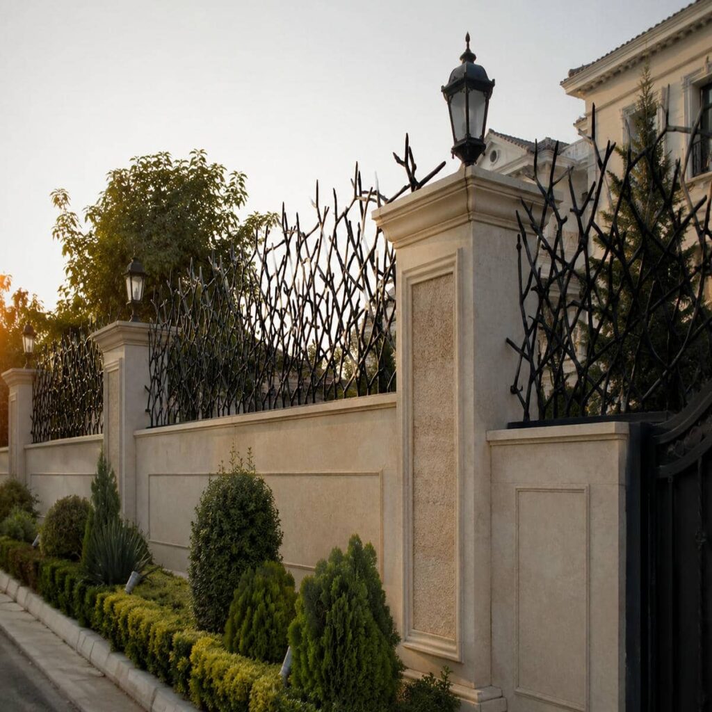 مدل حفاظ دیوار ویلای سنگی متناسب با نما در اهواز