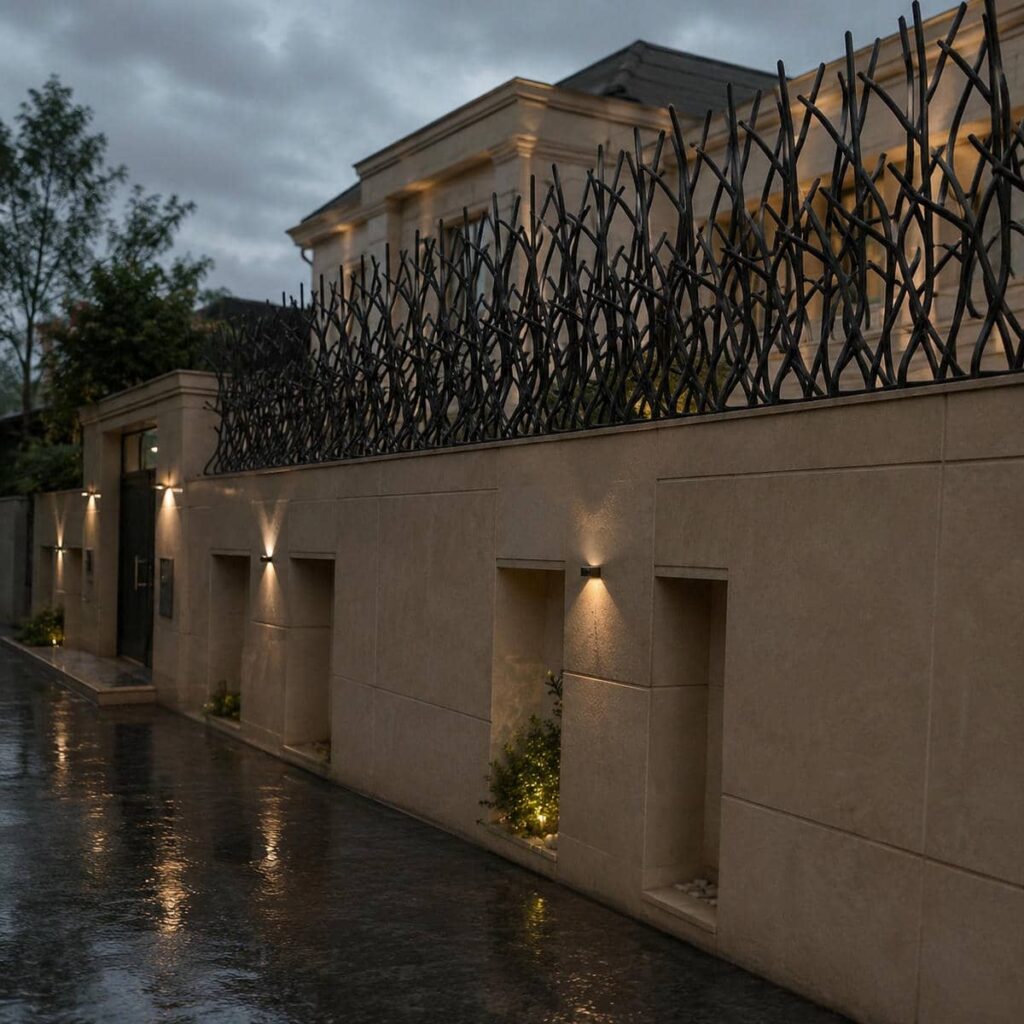 7 نمونه حفاظ دیوار مدرن خطی در اهواز