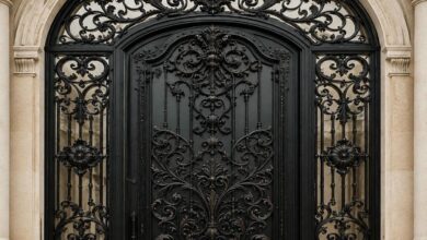 12 طرح درب آهنی ساختمان نفررو در اهواز
