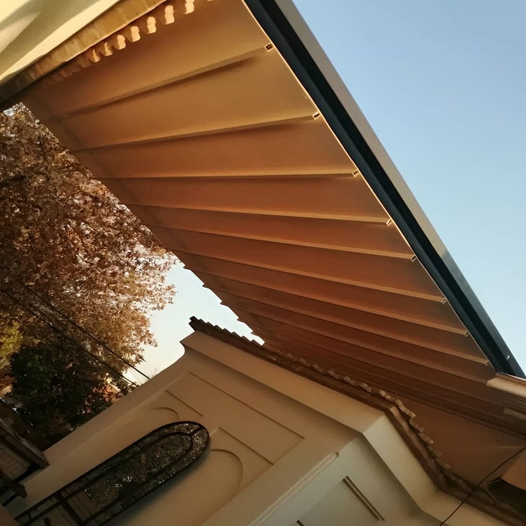 سایبان اتوماتیک مسکونی با پوشش مقاوم