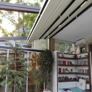 سایبان برقی اهواز مدل بازویی کم صدا