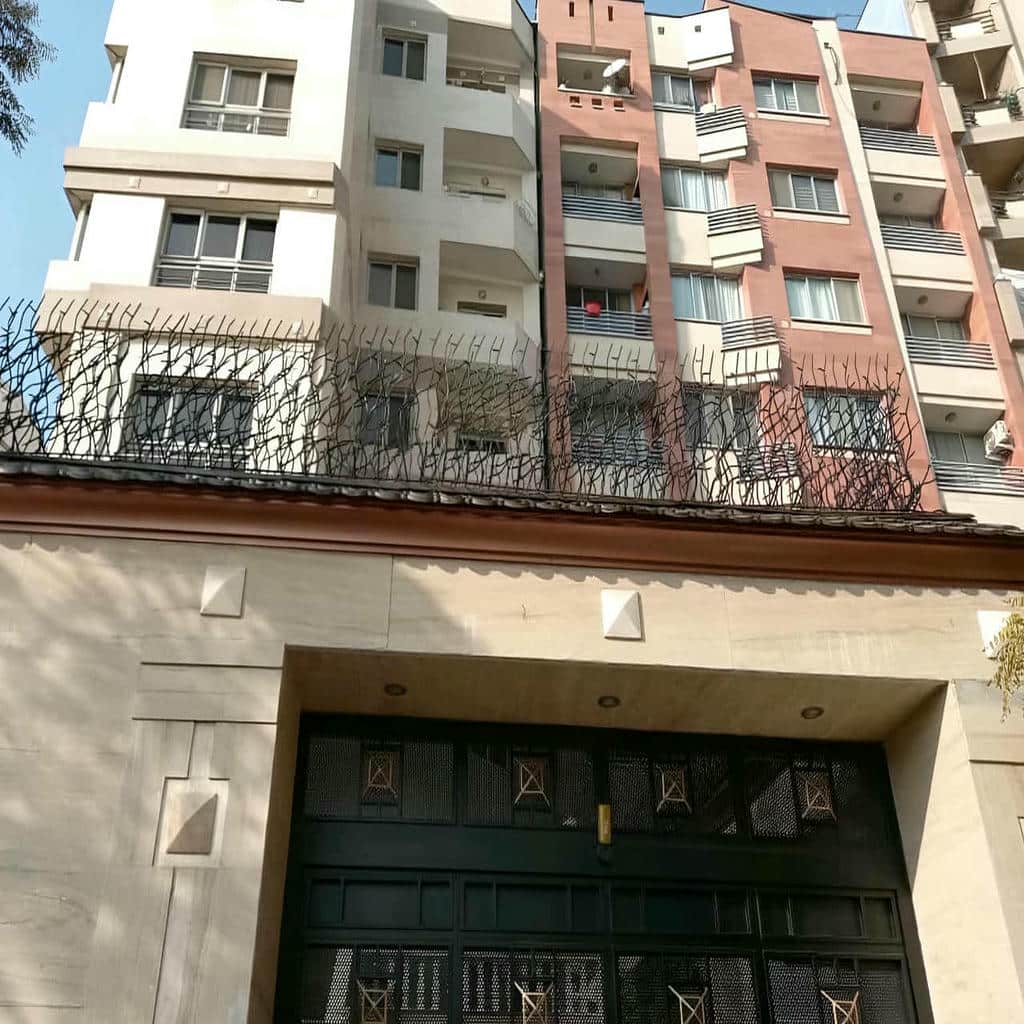 حفاظ سرنیزه ای روی دیوار ساختمان حفاظ سرنیزه ای روی دیوار ساختمان