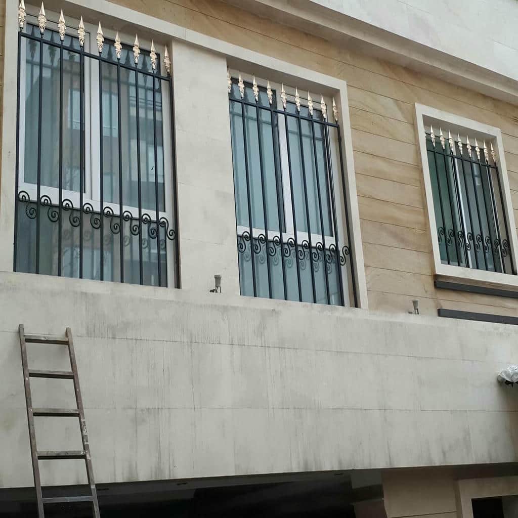 نرده پنجره فرفورژه اهواز با پوشش مقاوم نرده پنجره فرفورژه اهواز با پوشش مقاوم