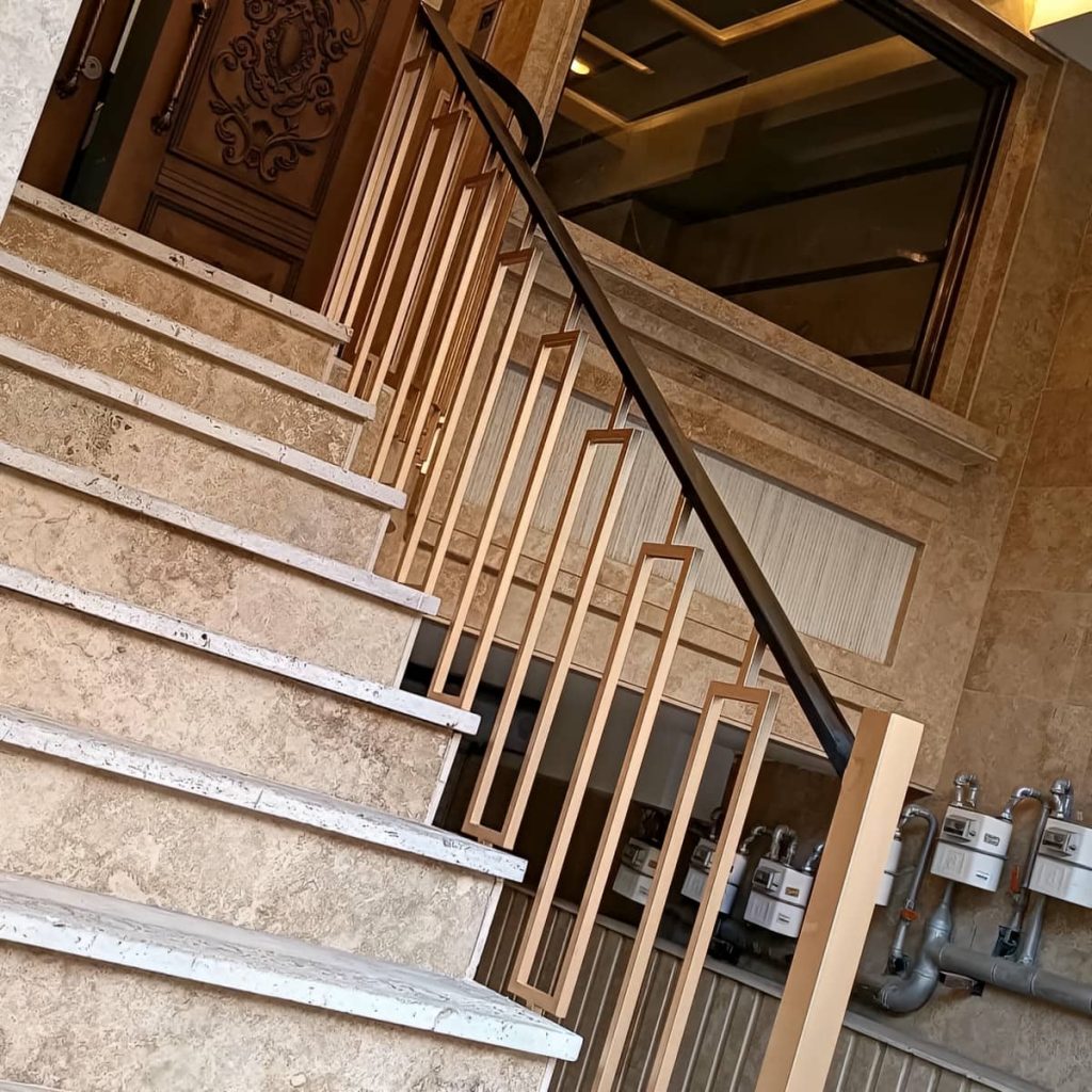 هندریل راه پله فلزی اهواز داخلی هندریل راه پله فلزی اهواز داخلی