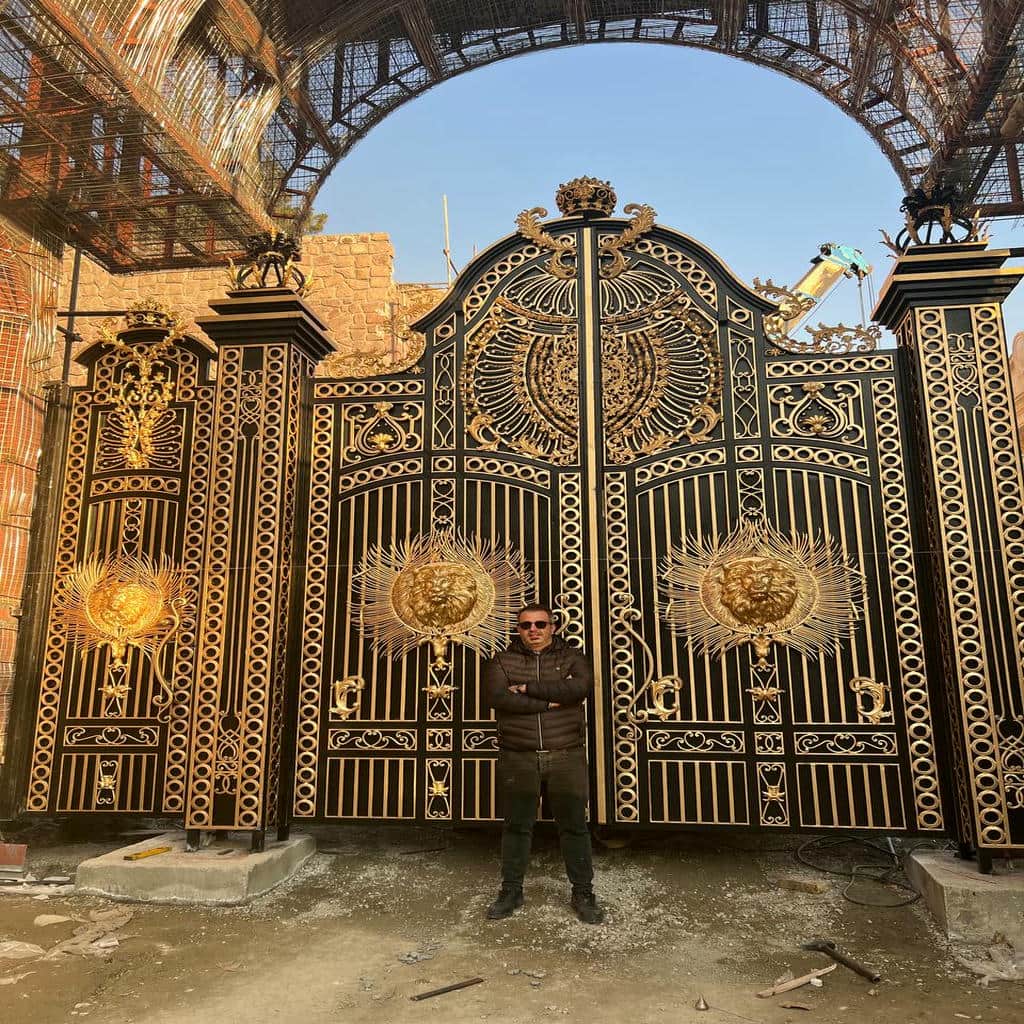 درب باغی فلزی اهواز با طراحی ورودی باغ