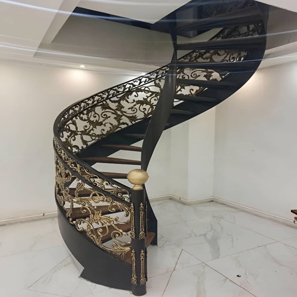 نرده پله فرفورژه داخلی